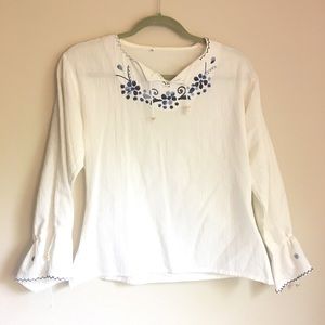 Mexican Hand-Embroidered Blouse